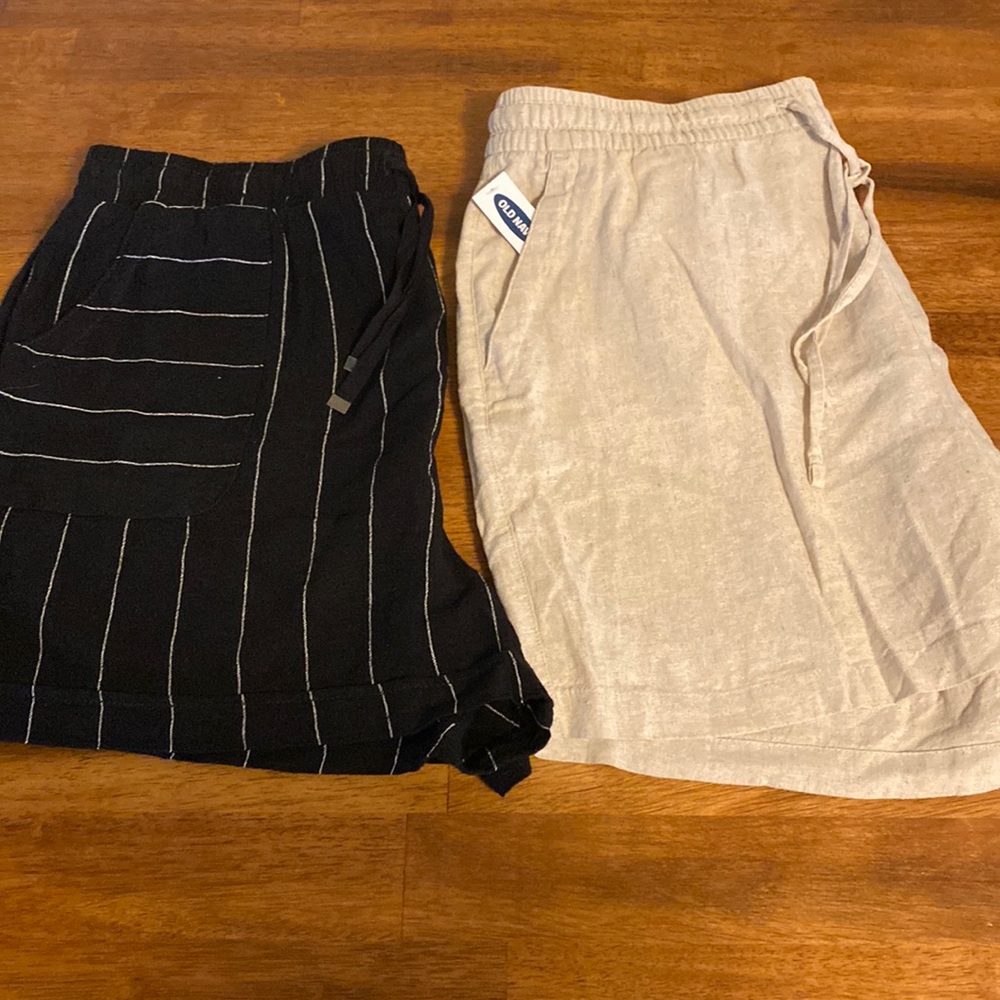 2 Pairs Linen Shorts